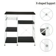 thumbnail image 6 of UWR-Nite 4-Tier 35.4in Microwave Bar Cart Kitchen Baker's Rack, Utility Oven Stand Shelf, Free Standing Organizer Shelf w/Basket/Hooks/Storage Shelf for Spices/Utensils Foods, 6 of 6
