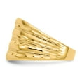 thumbnail image 3 of 14K Yellow Gold Ring Band Fashion Polished Diamond-cut Four Ridge Dome, Size 8, 3 of 5