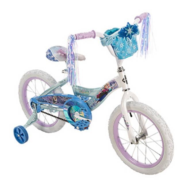Huffy Disney Frozen 16" Ez Build Girls Bike With Sleigh Doll Carrier White/Blue 