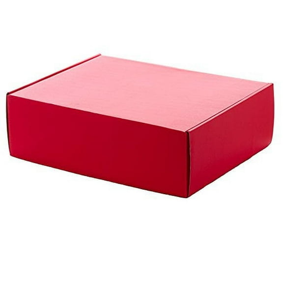 Corrugated Tuck Top Box - Red - 12" x 12" x 3" - Case of 10