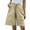 Khaki, variant on Odeerbi Cotton Linen Shorts For Women Trendy 2025 Casual Drawstring Shorts Lacing Solid Color Shorts with Pocket Mint Green