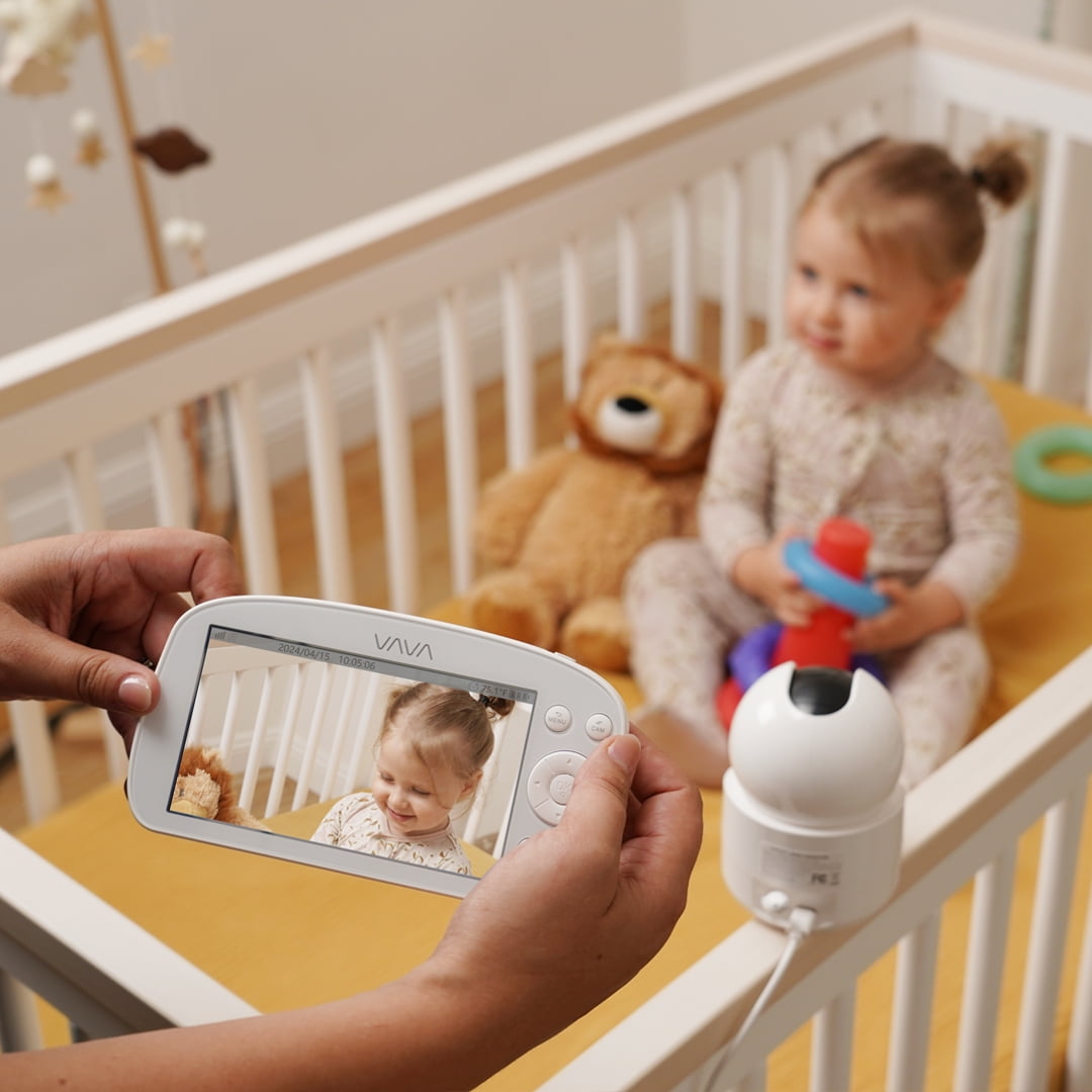VAVA 5.5" 720P HD Video Baby Monitor with Night Vision, Zoom/Pan/Tilt, and 2-Way Audio, New
