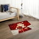 thumbnail image 4 of Alfombra antideslizante absorbente de franela festiva de Papá Noel y alce rectangular para cualquier habitación H, 4 of 7
