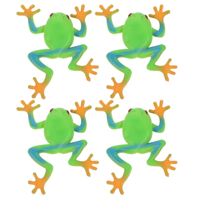 4 Uds. Juguetes antiestrés en forma de rana, juguetes para aliviar el estrés, juguetes de fiesta para apretar con forma de rana