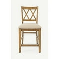 thumbnail image 2 of Jofran Telluride Rustic Distressed Pine Upholstered Counter Stool (Set of 2), 2 of 7