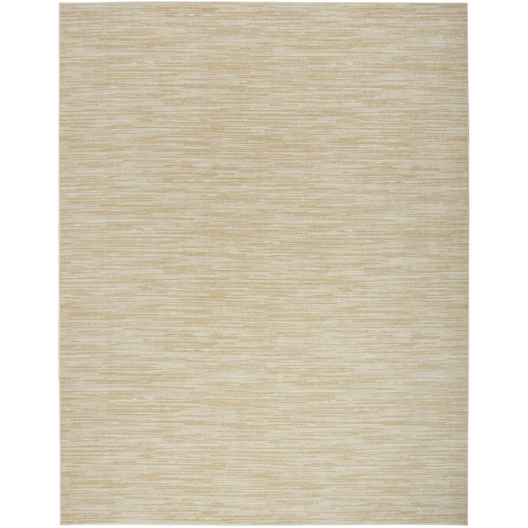 Nourison Essentials 10' x 14' Indoor/Outdoor Ivory Gold Area Rug