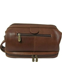 Amerileather 26-2 Amerileather Leather Toiletry Bag, Brown