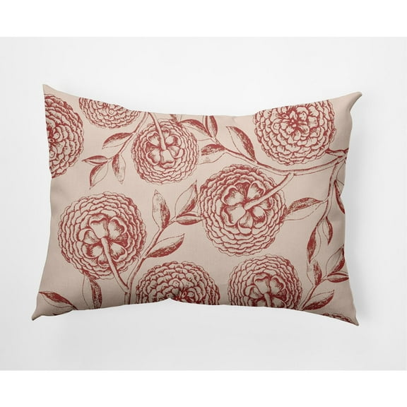 Simply Daisy Antique Flowers Indoor/Outdoor Lumbar Throw Pillow