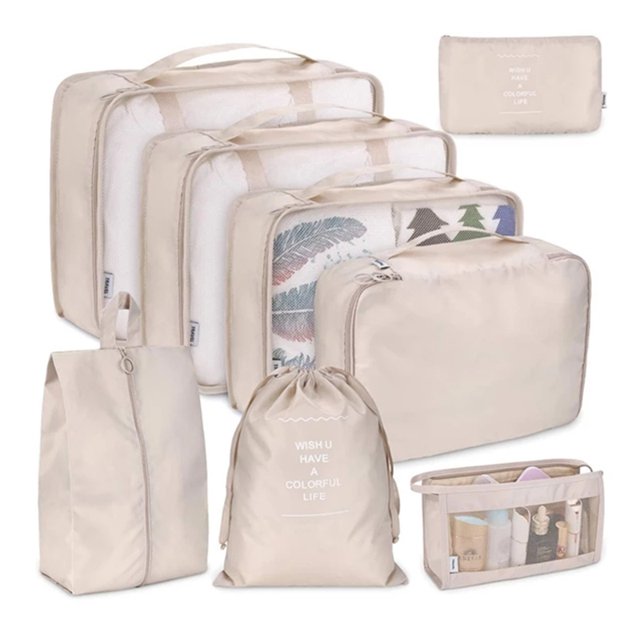 unids/set bolsas de almacenamiento de equipaje de gran capacidad para empacar ropa interior de cubo neceser organizador de viaje neceser JFHHH pequeña