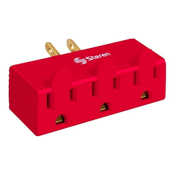 Adaptador Steren 3 Entradas WMS-1215 Roja