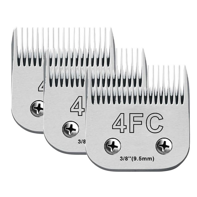 Cuchillas de aseo para perros Audoc, paquete de 3 unidades, 4FC, compatibles con Andis, Oster A5