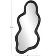 thumbnail image 3 of DecMode 18" x 39" Black Wavy Abstract Wall Mirror with Dimensional Frame, 3 of 9
