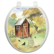 Toilet Tattoos Themes Watercolor Outhouse Toilet Seat Decal