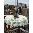 thumbnail image 2 of Outdoor Tablecloths with Umbrella Hole & Zipper, Green Eucalyptus Leaves Round Tablecloths 60 Inch, Daisy Summer Botanical Farmhouse Waterproof Table Cloth, Patio/Pool/Picnic Table Covers, 2 of 8