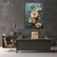 thumbnail image 6 of Mudket Framed,Canvas Wall Art,Ready to Hang,White Peony Golden Leaves Orange Butterfly Floral Canvas Print, Botanical Wall Decor, for Bedroom Living Room Office Decor - 12"L x 8"W, 6 of 10