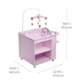 thumbnail image 3 of Olivia's Little World Wooden Doll Changing Station, Lilac/White, 3 of 13