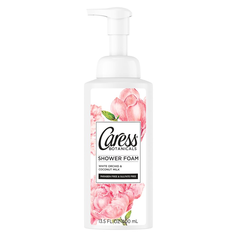 Caress Botanicals Shower Foam for a Smooth and Light Cleaning White