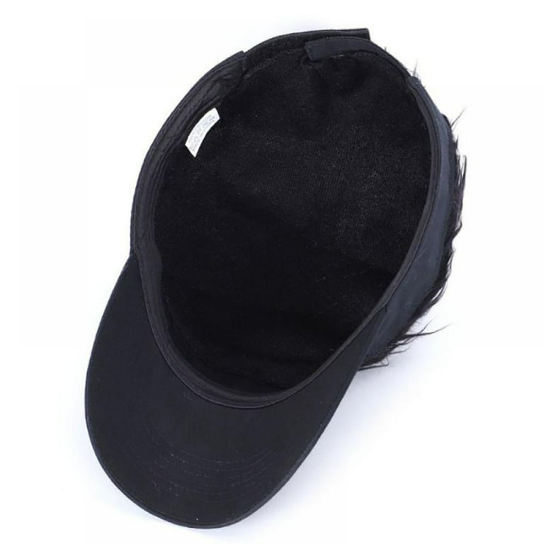 AVAIL Novelty Wig Hair Visor Cap Adjustable Baseball Hat for Men