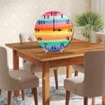 thumbnail image 5 of ZXCXRQFa Rainbow Striped Watercolor Home Decor Butterfly Round Wood 10 Inch Wall Clock Non Ticking Silent Clock Art for Living Room Kitchen Bedroom Decorative, 5 of 7
