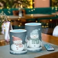 thumbnail image 3 of Yayeee Flameless Candles with Remote Flickering Battery Operated Multi Color Changing, Green Snowmen, 3 of 7