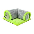 thumbnail image 1 of ACUNDADOR DE GUINEA HEDOR DEL HAMSTER Hámster Accesorio de jaula Cálida Sueño y juguete 2 en 1 cama verde y gris, 1 of 8