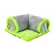 thumbnail image 1 of Túnel de hámster Timón de indias de indias Cálido Portable 2 en 1 cama y túnel Tubo de escondite de animales pequeños para rata de chinchilla verde y gris, 1 of 8