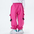 thumbnail image 3 of Work Pants for Boys and Girls, 100% Flax Fabric, Multiple Pockets, Loose Fit, Breathable Spring Pants, Solid Color, Size 110, 3 of 8