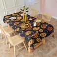 thumbnail image 4 of Halloween Pumpkins with Witch Hats Rectangle Tablecloth 60"x120",Waterproof Polyester Rectangle Table Cloth, Wipeable Spillproof Polyester Tablecloth for Dining, Camping, Indoor and Outdoor, 4 of 6