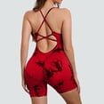 thumbnail image 4 of ZACPNCV Womens Tie Dye Yoga Bodysuit Removable Pads Cross Back Straps Breathable Shaping Casual Activewear Jumpsuit, 4 of 6