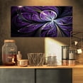 thumbnail image 3 of Designart 'Glittering Purple Fractal Flower ' Floral Canvas Art Print, 3 of 3