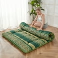 thumbnail image 2 of Zelladorra Japanese Floor Mattress, Futon Mattress with Portable Storage Bag, Roll Up Mattress Thick Tatami Mattress Suitable for Camping, Guest Room (Bohemian Green, Full), 2 of 9
