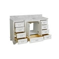 thumbnail image 3 of Nantucket 60" Single Bathroom Vanity with White Cabinet and Carrara Marble Top, 3 of 6