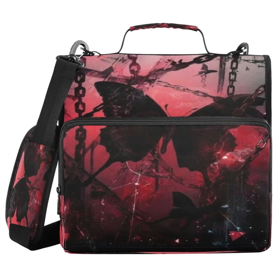 DIXRUYEE Zipper Binder trapper keeper Documents Organized Design Dark Flight Printed