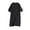 Black, variant on Hvot&aat Women's Summer T Shirt Dress Casual V Neck Half Sleeve Loose Fit Dresses Boho Solid Color Flowy Dress