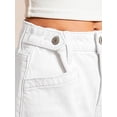 thumbnail image 4 of EMMIOL Women's Mid-Rise Stretchy Denim Hot Shorts Y2K Vintage Washed Rolled Hem Jean Shorts with Adjustable Waist and Patch Pockets, 4 of 8
