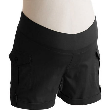 Maternity Demi-Panel Cuffed Cargo Shorts