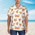 thumbnail image 2 of Pofeuu Squirrel Playing Print Hawaiian Shirt for Men Sleeves Casual Button Down Summer Beach Dress Shirts T-Shirts,XX-Large, 2 of 7
