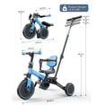 thumbnail image 6 of Besrey Toddler Tricycle for Ages 1-3 Years,Kids Trike with Push Handle for Boys and Grils,Child Bikes with Backrest and Safety Belt,Blue, 6 of 12