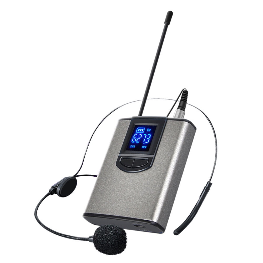 UHF Wireless System Microphone Lapel Mic Receiver Transmitter for Voice Amplifier Speaker
