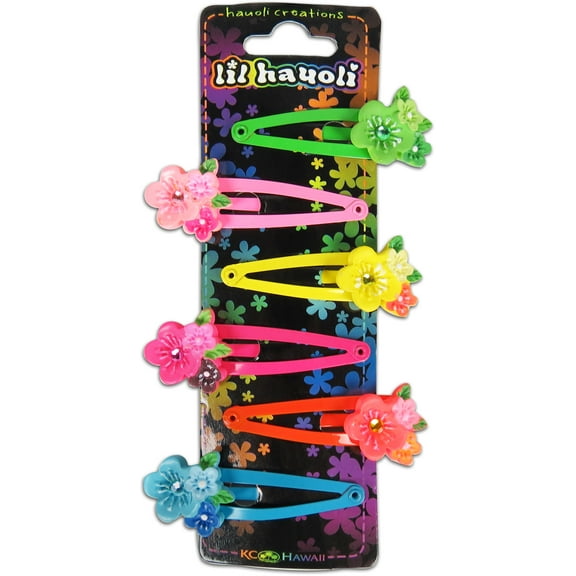 Hi Jewelry Lil Hauol Triple Flower Snap Clip