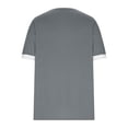 thumbnail image 4 of Women's Summer Tops V Neck Short Sleeve T-Shirts Color Block Casual Fashion Tees Clothes Gray, 4 of 9