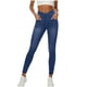 thumbnail image 3 of TaTaai Women's All Season Solid Color Faux Denim Long Pants Elastic Waist Slim Fit with Convenient Pockets Casual Versatile Comfortable Jean Trousers Gift, 3 of 5