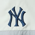thumbnail image 3 of Women's The Wild Collective Navy New York Yankees Colorblock Track Raglan Full-Zip Jacket, 3 of 4