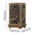 thumbnail image 4 of Msgweeeg Incense Burners Bronzes Hollow-Out Incense Burners Set with Lid Stables Base Ramadan Eid Incense Holders Meditations Yoga Home Decor Spiritual Practice No Incense Included, 4 of 9