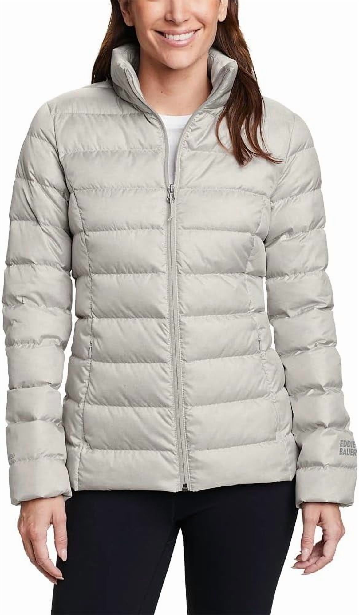 Eddie Bauer Women's CirrusLite Down Jacket, Light Gray, Large