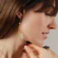 thumbnail image 2 of Humble Chic Mint Green Earrings for Women Trendy - Faux Druzy Sparkly Sage Dangles, 2 of 10