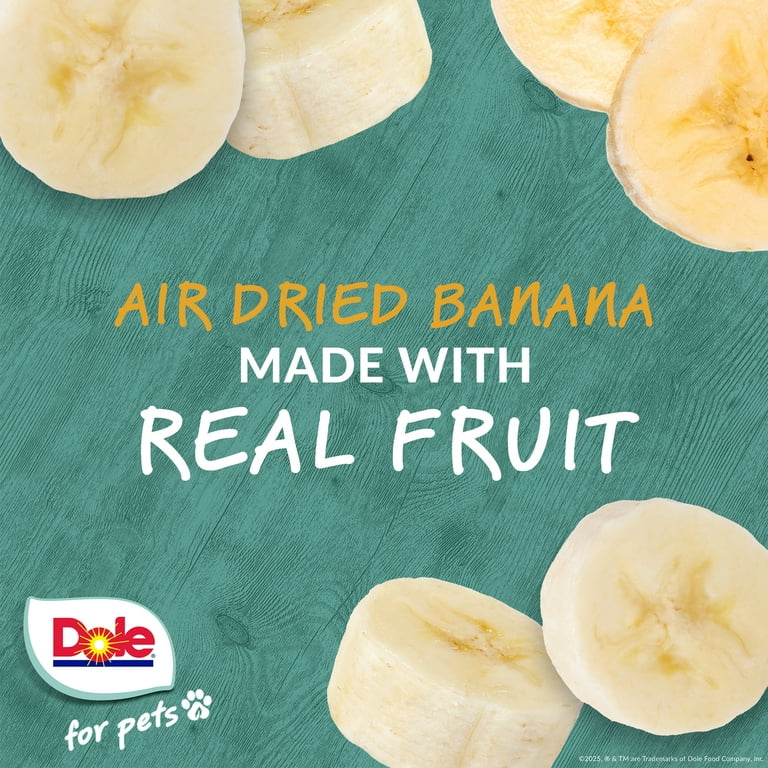 Dole Air Dried Banana Dog Treats, Real Banana is Single Ingredient