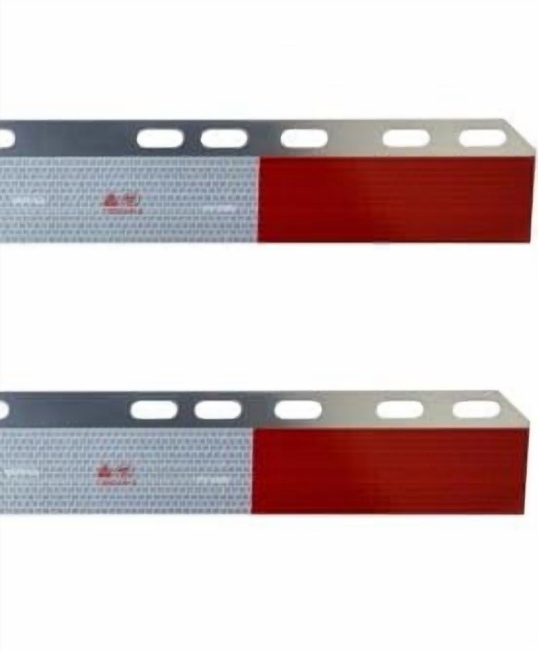 TORQUE Mud Flap Angled Reflector Aluminum 14.25" x 12.25" for Semi Truck and Semi Trailer 135 Degree Angle Strips Mud Flap Hanger Pair (TRMFHREFA1412)