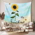 thumbnail image 2 of Farm Sunflowers Tapestry for Bedroom Wall Hanging Tapestry, Idyllic Country Botanical Bee Turquoise Ceiling Backdrop Tapestries Poster Blanket Wall Decor for Teens Room Living Room Dorm 55" x 73", 2 of 8