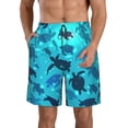thumbnail image 1 of Balery World Turtle Day Traje de Baño Estilo Hawaiano para Hombre, Shorts de Secado Rápido con Bolsillos-XX-Large, 1 of 6